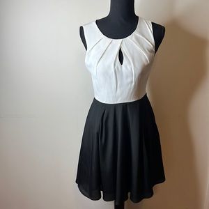 Express Sleeveless Black and White Dress - Size 2